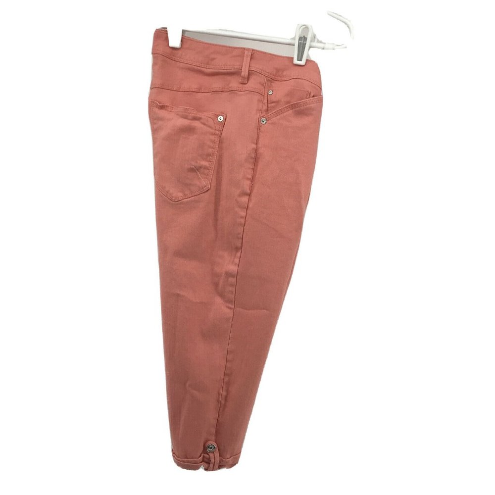 Gloria Vanderbilt All Around Slimming Effect‎ Womans Coral Capris Cuffed Size 6